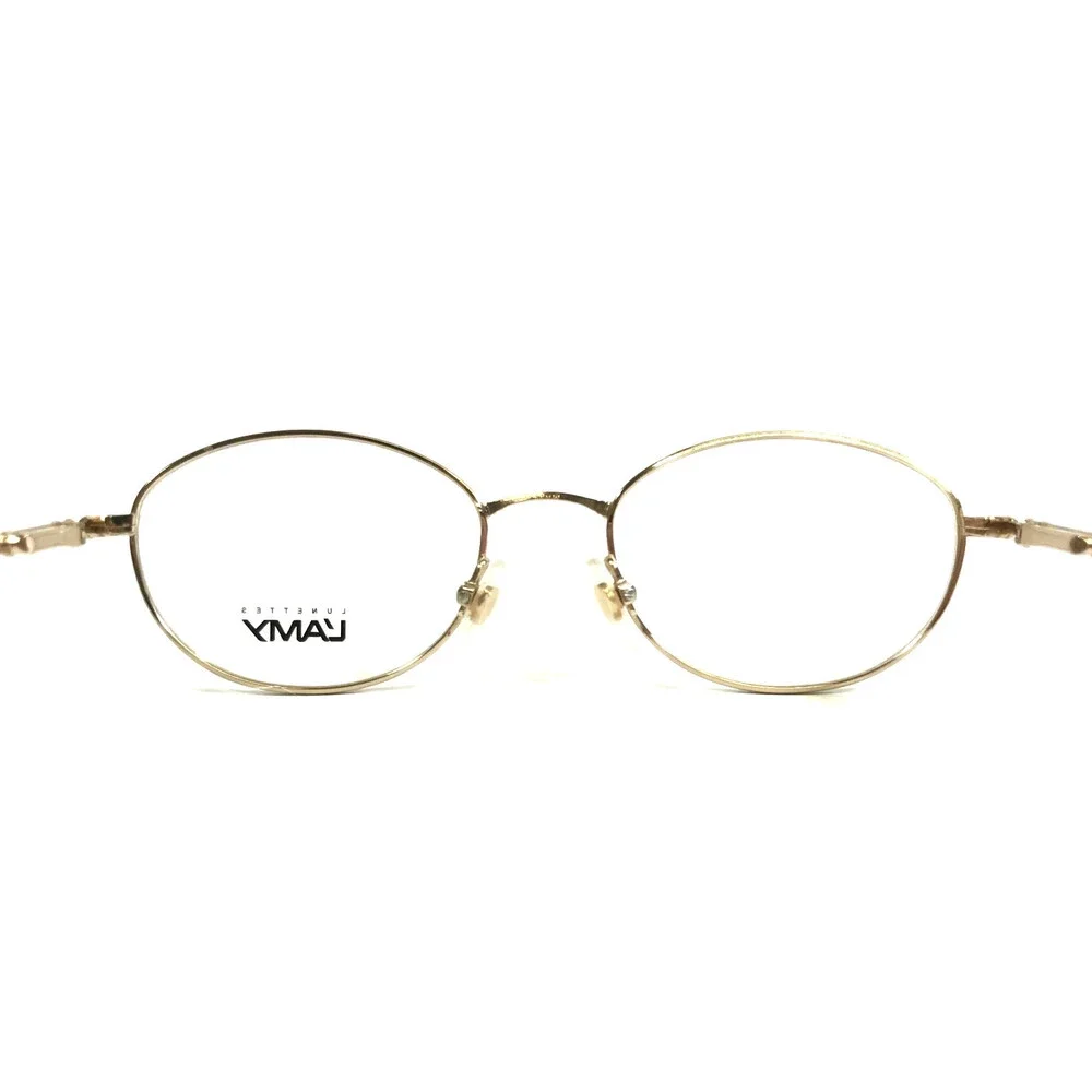 Vintage L'AMY Eyeglasses Frames L'ACCENT 203 COL X698 Gold Wire Rim 50-18-135